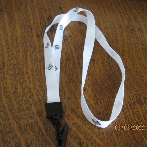 Enron White & Black Lanyard, VERY RARE--ENRON CORP Lanyard